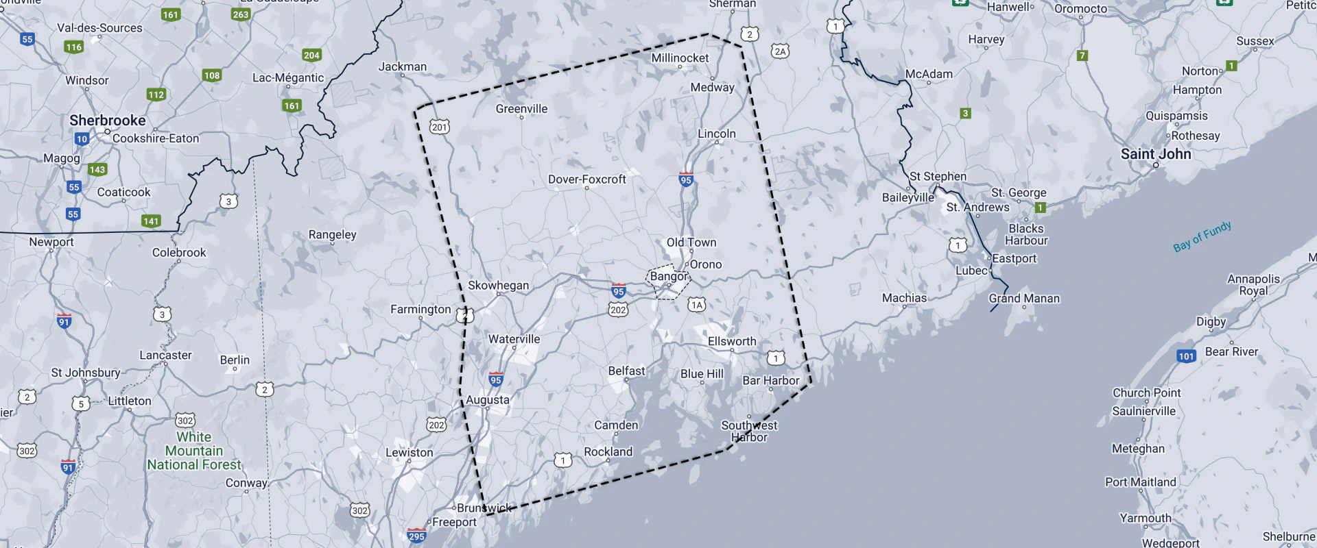 Eastern Maine Excavation Full Width Map